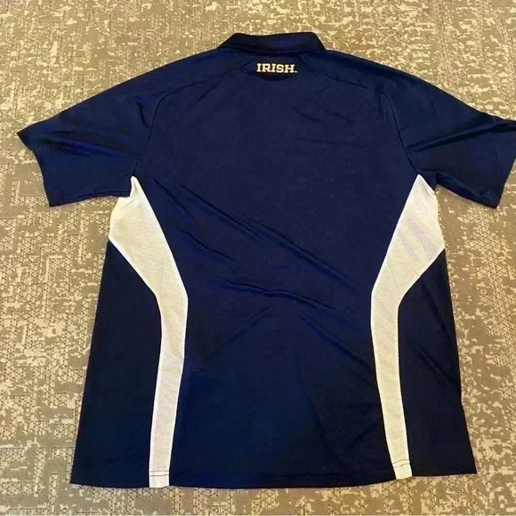 Notre Dame Fighting Irish Adidas Adizero Climalite Polo shirt size XL color Navy - Picture 5 of 6
